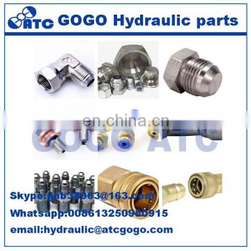 one piece crimping hydraulic hose fittings metric threaded