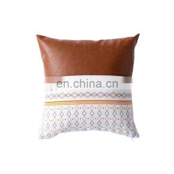 RAWHOUSE High Quality Leather Throw Cushion Cover Couch Sofa Cotton Square Decorative Pillowcase photo-4