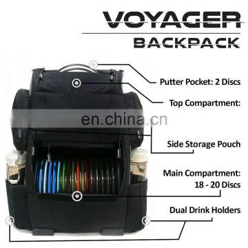 Custom Logo Printing Durable Dynamic Disc Golf Backpack Bag Capacity 20 Discs