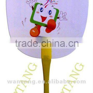 Promotional Custom Circle Plastic PP Hand Fan for Promoton