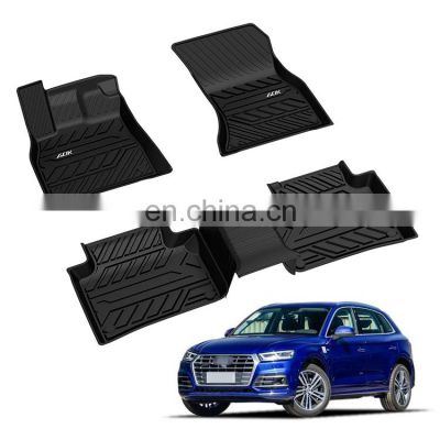 Bulk Sale Durable All Weather Waterproof  4 Pcs Black Rubber Tpe Car Floor Mats For Audi Q5l Q5 2018 2019 2020