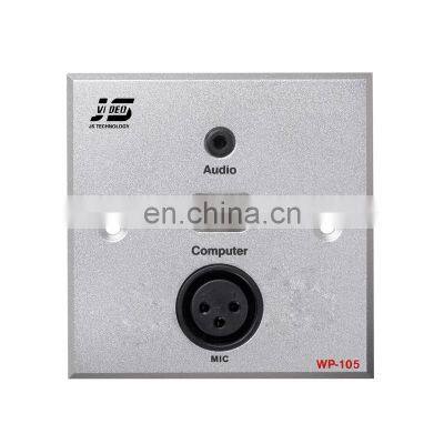 JS-WP105 Universal Power Aluminium Wall Mounted Panel Outlet Socket photo-2