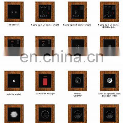 Type 86 UK/EU Standard 45A High Power Wall Push Button Switch Thick Solid Wood Panel Socket And Switch Electrical With LED Light photo-3