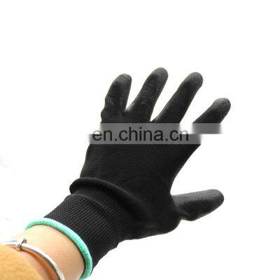 ESD Polyester/Nylon Shell PU Palm Coated Workplace Use Glove for Electronics Workers photo-4