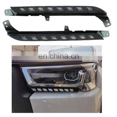 1Pair fog front bumper modify lamp daylight  LED daytime running light DRL for Hilux revo Rocco 2021