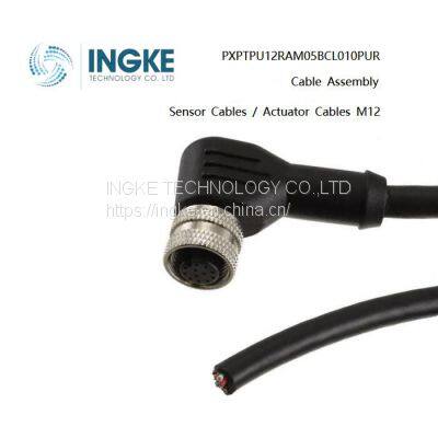 INGKE,PXPTPU12RAM05BCL010PUR, Sensor Cable / Actuator Cable M12, Cable Assemblies