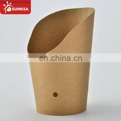 Custom printed disposable paper french fries cup