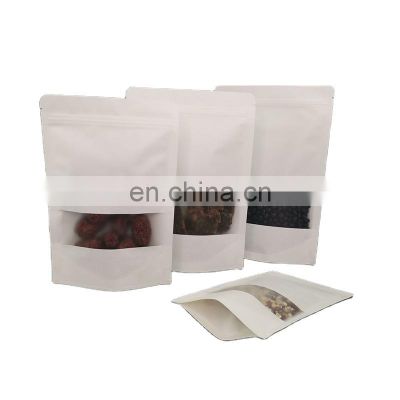 1lb 450g plastic custom printing food kraft ziplock printed clear window paper bag