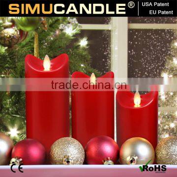 flameless candles led candles pillar light with moving wick,led candles set with remote with USA and EU patent