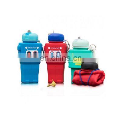 Kawaii Custom Kids Collapsible Silicone Water Bottle with Your Logo