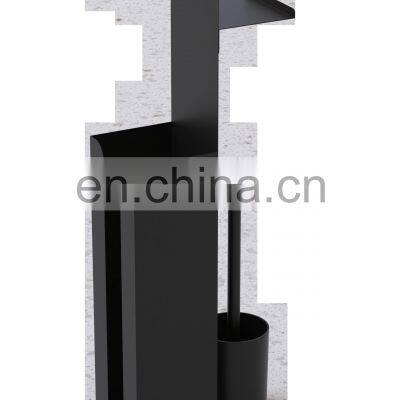 New Design Iron Powder Coating Toilet Roll Paper Holder With Toilet Brush photo-2