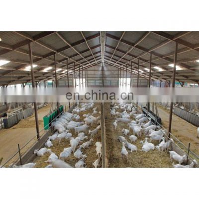 High quality prefabricated steel structure goat farm sheds design with equipments