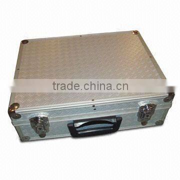 Silver big strong aluminum frame tool case