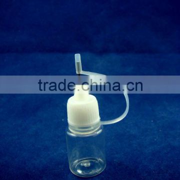 e-liquid e cigarette needle bottle 5ml,pet/pe 5ml needle bottle with rubber