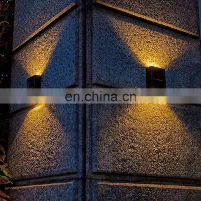 Outdoor Rechargeable Garden Fence Wall Mounted Security Lamps Motion Sensor LED Solar Wall Light