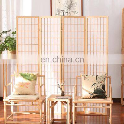 Custom print hospital composite portable partitions bamboo wall room folding screen divider panel decorative interior door