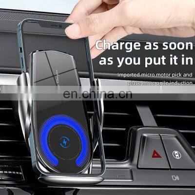 New Arrival K10 15w Infrared Auto-sensing Mobile Stand Phone Holder Car Phone Holder Wireless Car Charger