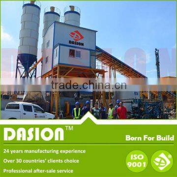 Batching plant HZS60 Conveying Belt 60m3/h Twin shaft mixer concrete batching plant on