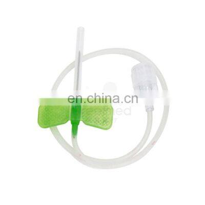 Factory price medical 20g 21g 22g 23g butterfly needle safety blood collection set