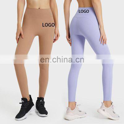 Nylon Spandex Sweat-Wicking Yoga Leggings Crotchless Slim Fit Soft Gym Fitness Tights Pants Women Athletic Wear