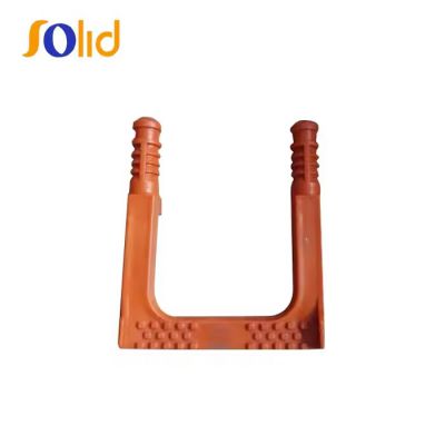 Galvanized Steel core manhole step with new PP orange Coated color