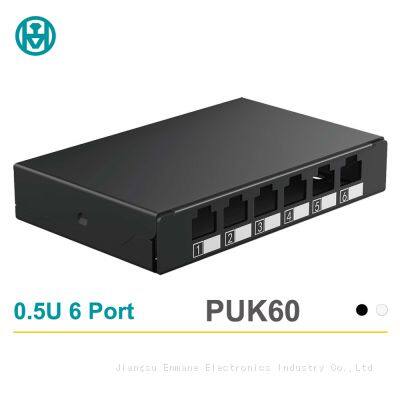 Enmane 4 6 8 Port Small Blank Patch Panel Surface Mount Box for Networking photo-4