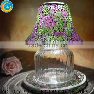 Hot sale glass mosaic lamp /glass candle jar shades for wedding                        
                                                Quality Choice