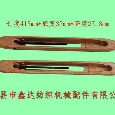 415*37*28mm Wooden Shuttle With Red Steel Paper For Power Loom
