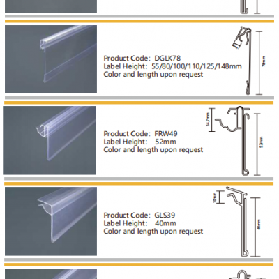 supermarket shelf channel price holder Shelf Talker Sign