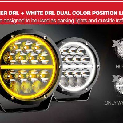Car LED Driving Work Light 6.5inch LED Laser Driving Light 4x4 Spot Combo Beam Dual Color LED Lights DRL for Offroad photo-3