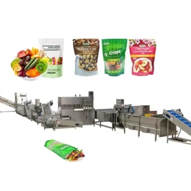 Промышленная линия для сушки горячим воздухом/вакуумной замораживательной сушки/жарки/вакуумной жарки/вакуумной вспучивания