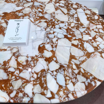 Minimalist Calacatta Red Marble Dining Table and Coffee Table Set Luxury Stone Furniture for Residential and Commercial Projects photo-4