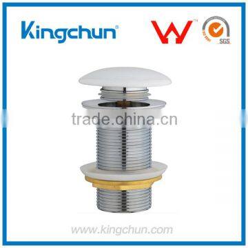 Hot sale brass pop up without hole basin click clack Ceramic cap drainer