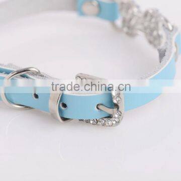 Wholesale Diamond Bone Leather Pet Collar Creative Dog Collars