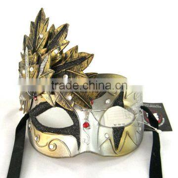Gorgeous~ Anne Black Venetian Metal Masquerade Mask With Crystals Silver Venetian Masquerade Mask photo-3