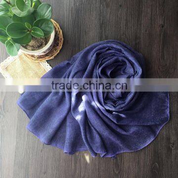 100CMX210CM Large Long Plain Cotton Linen Muslim Women Hijab Shawl photo-3