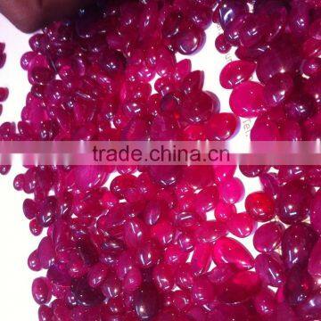 Glass Filled Ruby Cabochons