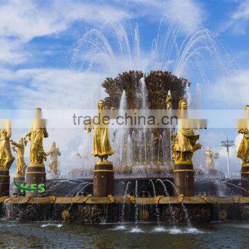 Bronze tall ladies fountain sculpture