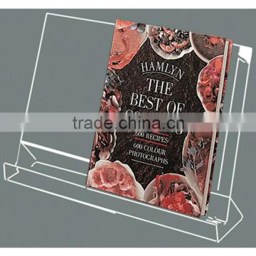 free standing tabletop clear acrylic book/leaflet/brochure displlay stand book shelf