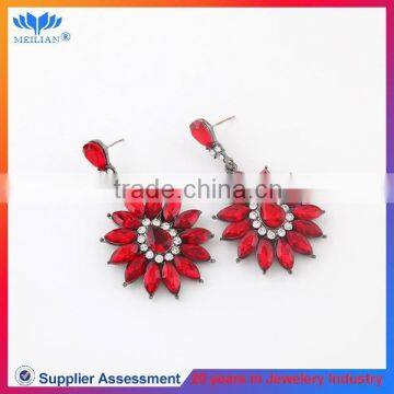 Hot sale crystal inset flower earrings for women wholesale