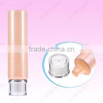 Cosmetic Plastic BB cream Tube with Transparent Cap