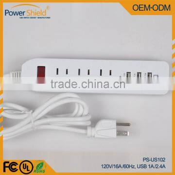 USA/United States Universal Portable Power Strip 3 Outlets Home/Office Surge Protector Travel Charger With 3 USB Ports photo-2