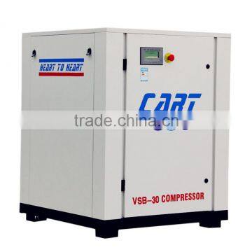 2.8-3.8m3/min 22kW China 30HP variable frenquency&belt driven screw air compressor