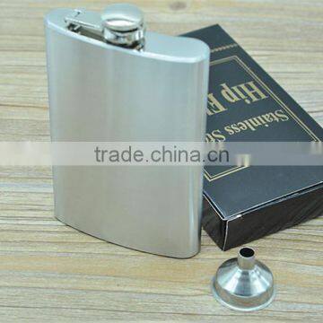 10oz Stainless Steel Liquor wine Flask with Hinged Screw-On Cap DHL Freeshipping