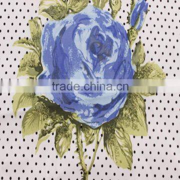 Flower and Dots Print Textiles 100% Cotton Fabric for Bulk Wholesale Clothing Quality Choice photo-2