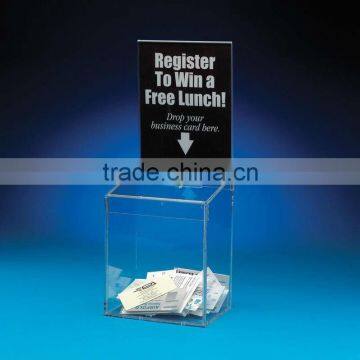 Acrylic suggestion ballot donation box