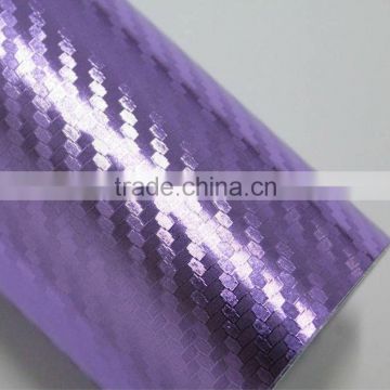 Chrome 3D carbon vinyl sticker Purple Chrome 3D film