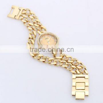 Women's Gold-Tone Stainless Steel Band Rhinestone Luury Fashion Quartz Analog Wrist Watches photo-2