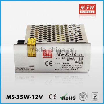 Factory Direct MS-35-24 35W 24V 1.5A output 12vdc or 24vdc power supply