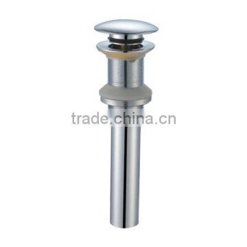 Brass Basin pop Up Waste, M38x1.5" Thread without Overflow Hole, Chrome Finish